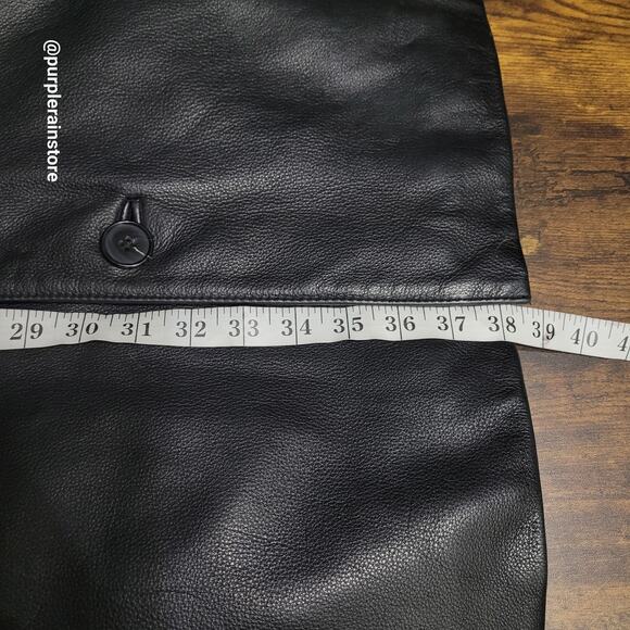 Vtg Wilsons Pelle Studio Pebbled Leather Trench Coat XL Thinsulate Lining Preppy - Picture 10 of 13